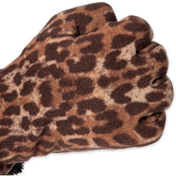 Women's Stretch Fleece Gloves With Microlux Lining and Touch Technology Leopard - Picture 6 of 6